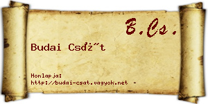 Budai Csát névjegykártya